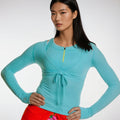 Tech V-Neck Long Sleeve Cover-Up Top