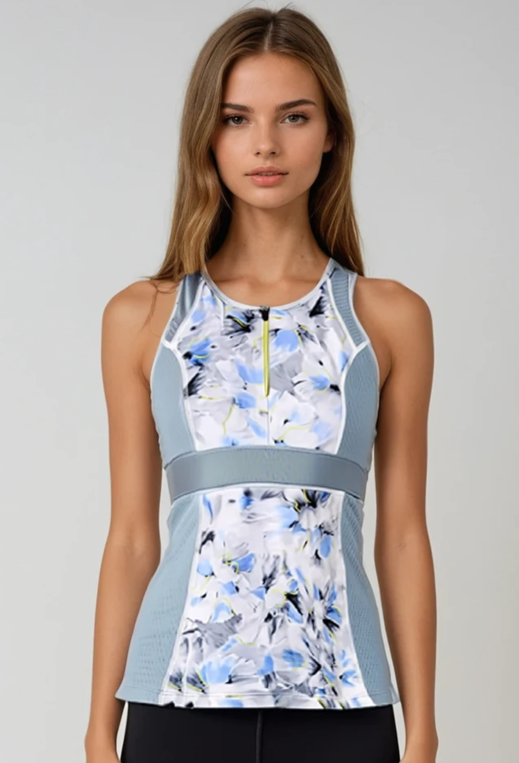 Blurry Bouquet Tank Top w/ Built-In Sports Bra