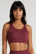 Setis Strappy Sports Bra - Burgundy
